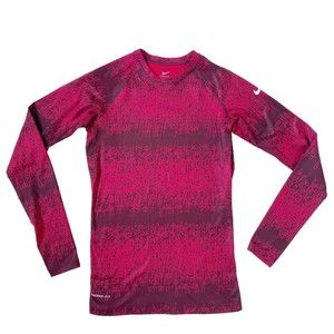 Nike Women’s Therma-Fit Pullover Top Size Small Red Long Sleeve Athletic Casual